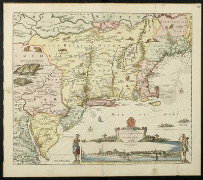 Novi Belgii, 1651 door Cornelis Visscher